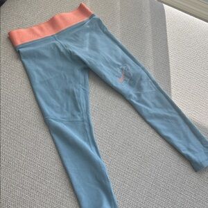 Nike Kids Coral and Blue Leggings